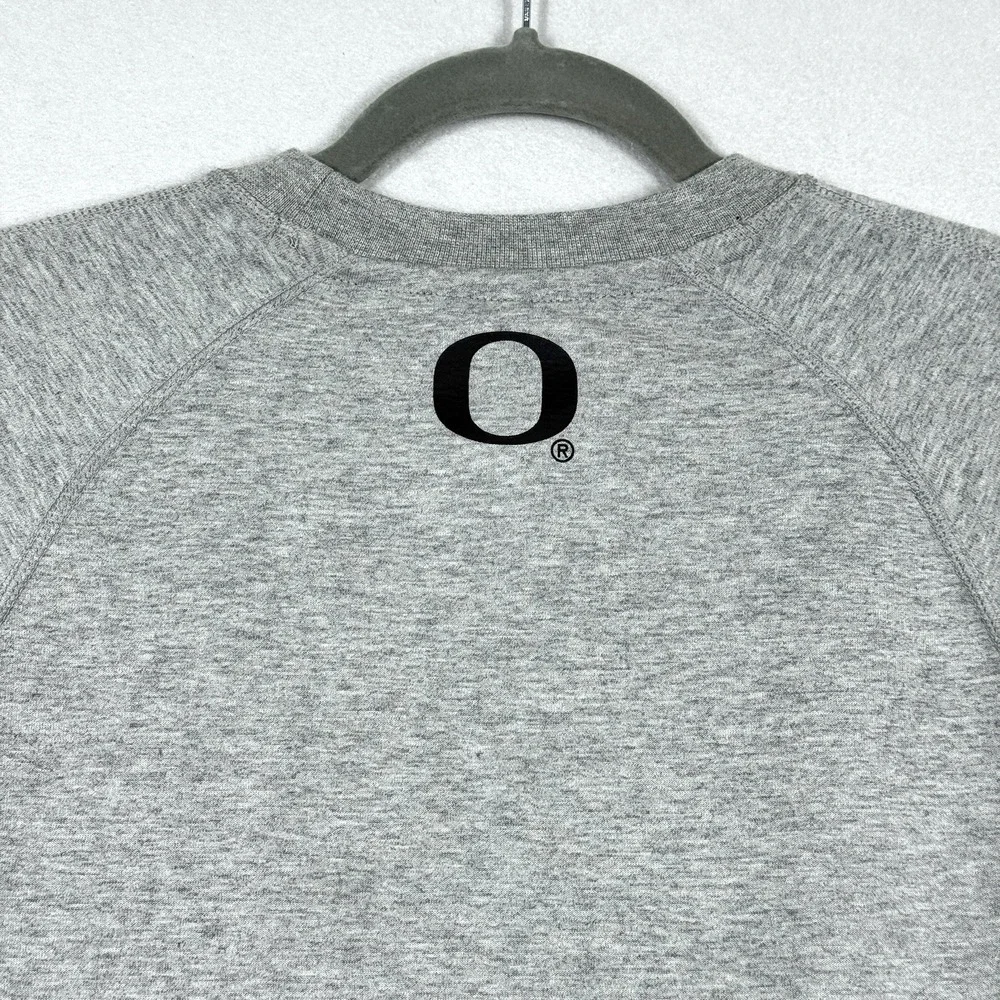 Nike Tech Fleece Oregon Ducks Sweatshirt Mens Small‎ Grey Crewneck Pullover Logo